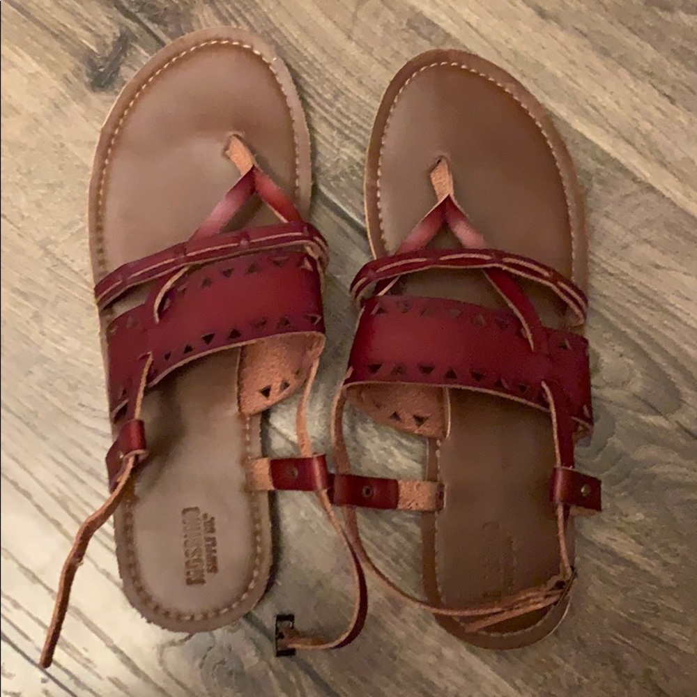 Brown strap sandals